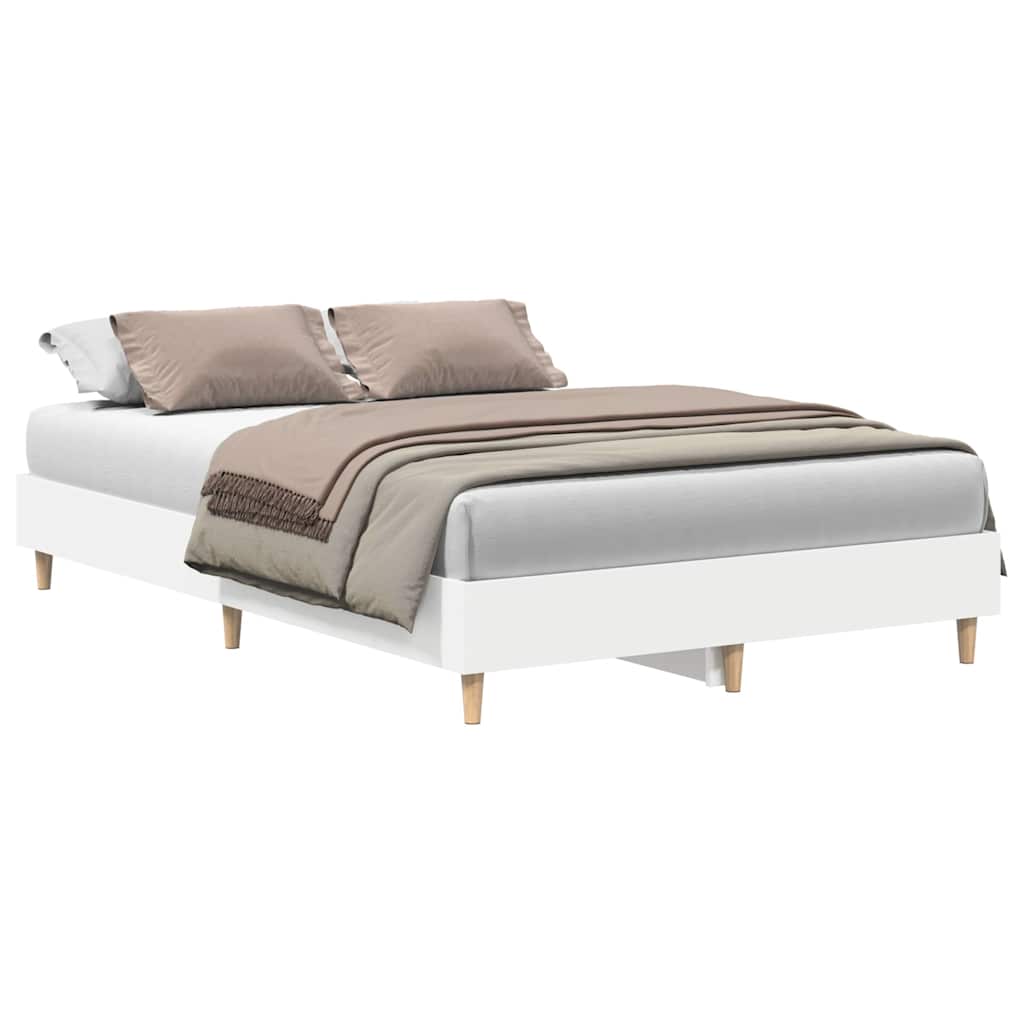 vidaXL Rama łóżka bez materaca biała 120x190 cm drewno klejone