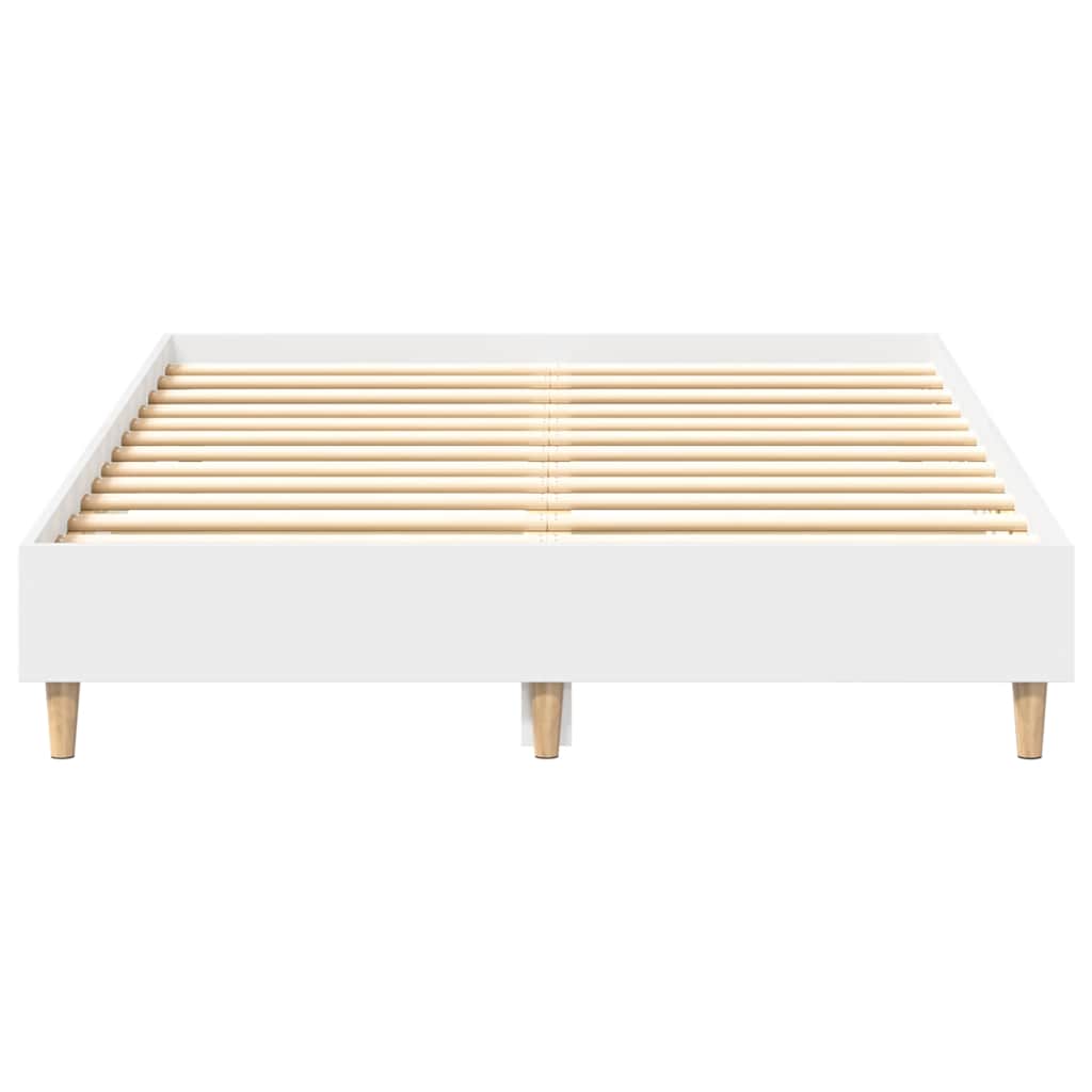 vidaXL Rama łóżka bez materaca biała 120x190 cm drewno klejone