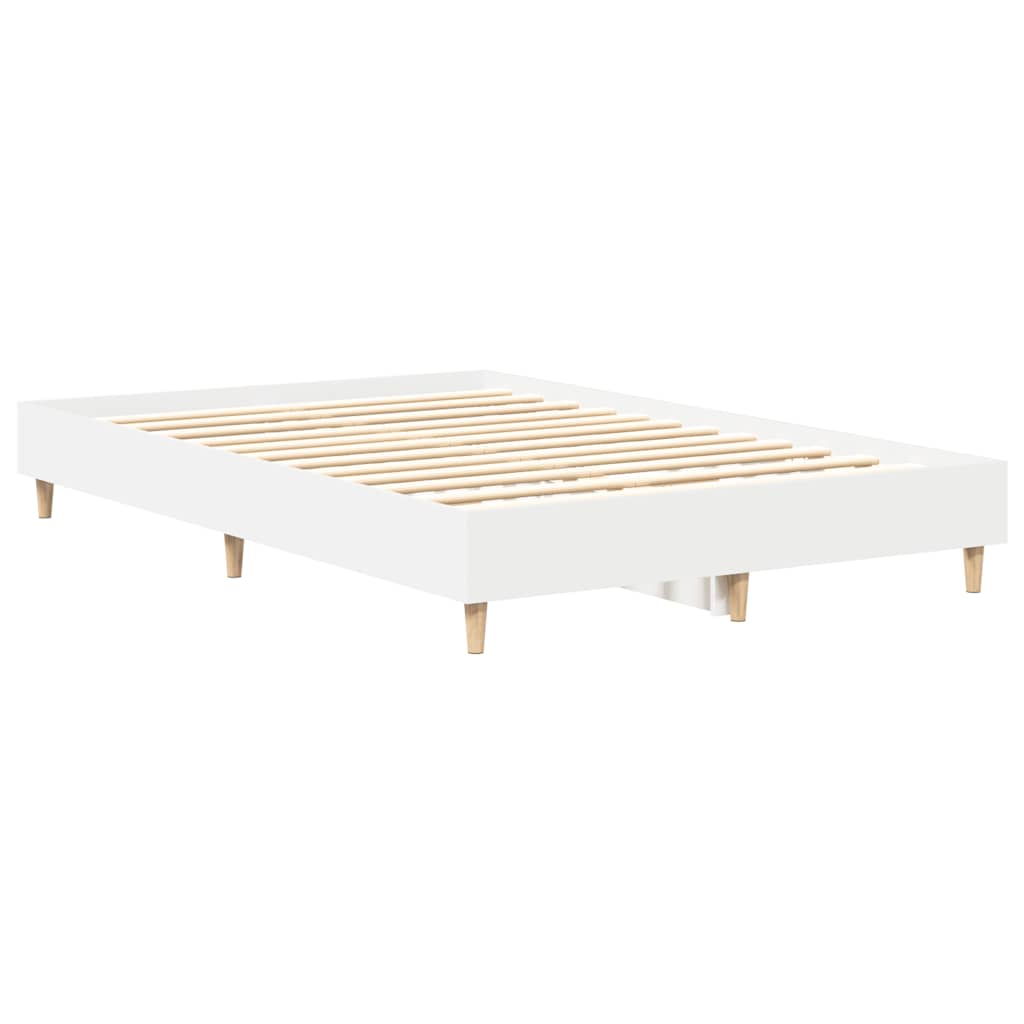 vidaXL Rama łóżka bez materaca biała 120x190 cm drewno klejone