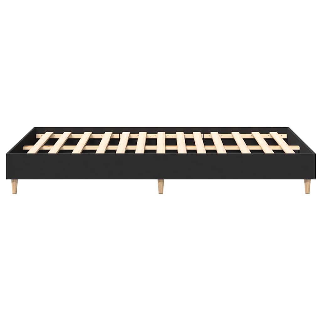 vidaXL Rama łóżka bez materaca czarna 120x190 cm drewno klejone
