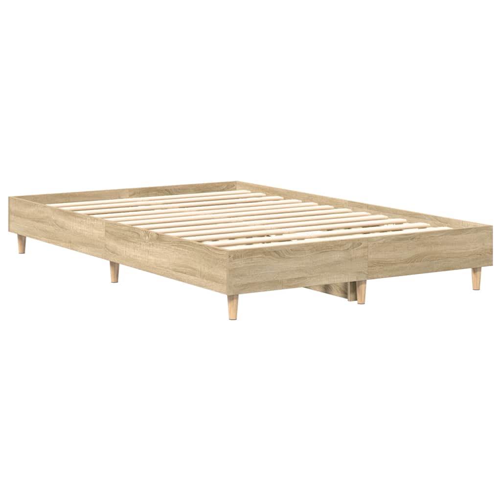 vidaXL Rama łóżka bez materaca Sonoma Oak 120x190 cm Drewno klejone