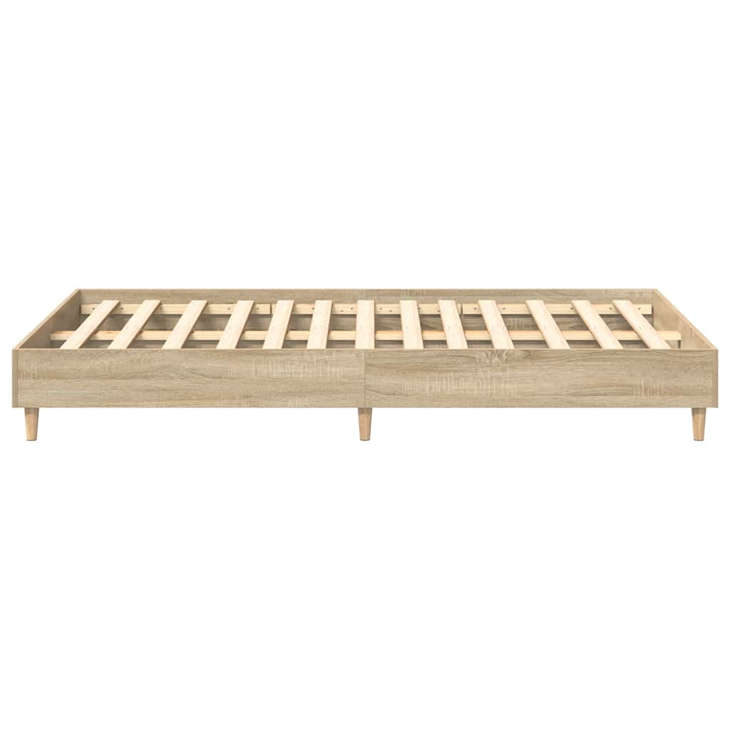 vidaXL Rama łóżka bez materaca Sonoma Oak 120x190 cm Drewno klejone