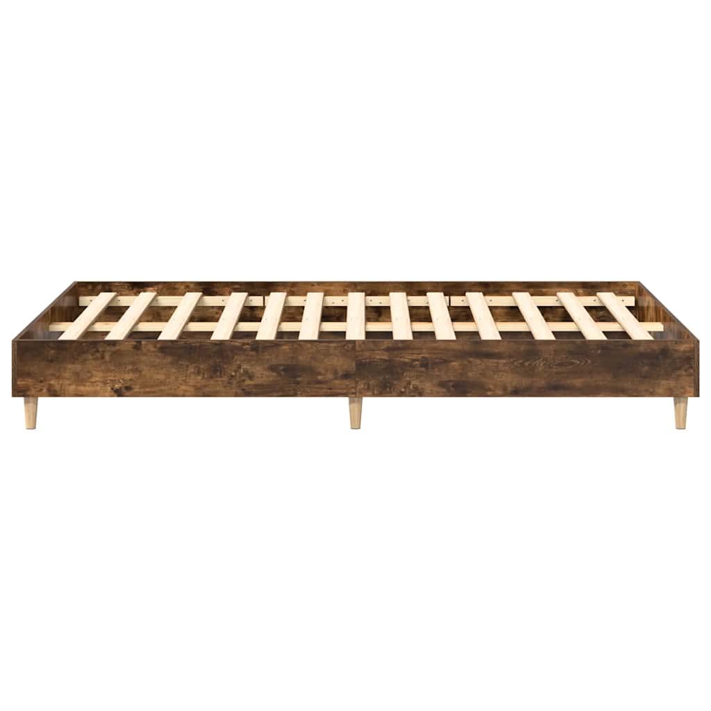 vidaXL Rama łóżka bez materaca dąb wędzony 120x190 cm drewno klejone