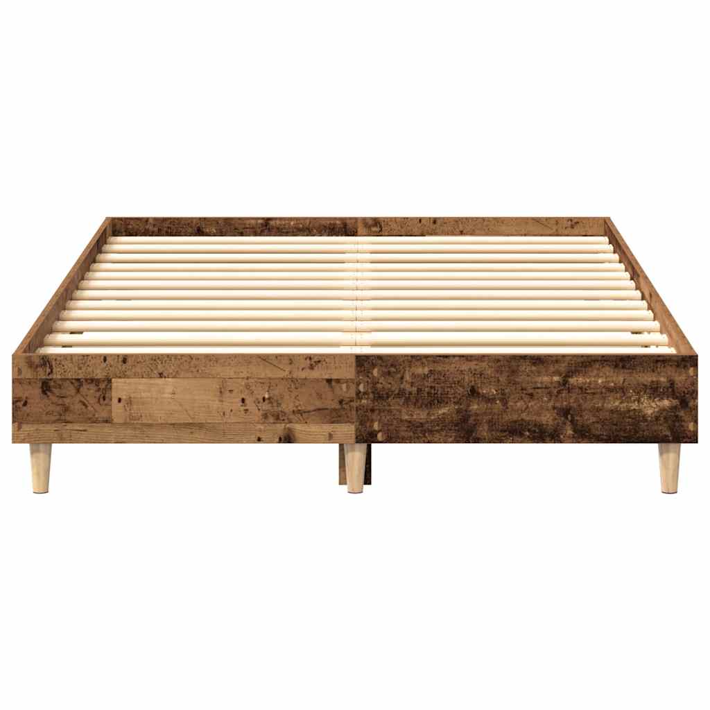 vidaXL Rama łóżka bez materaca Stare drewno 120x190 cm Drewno klejone
