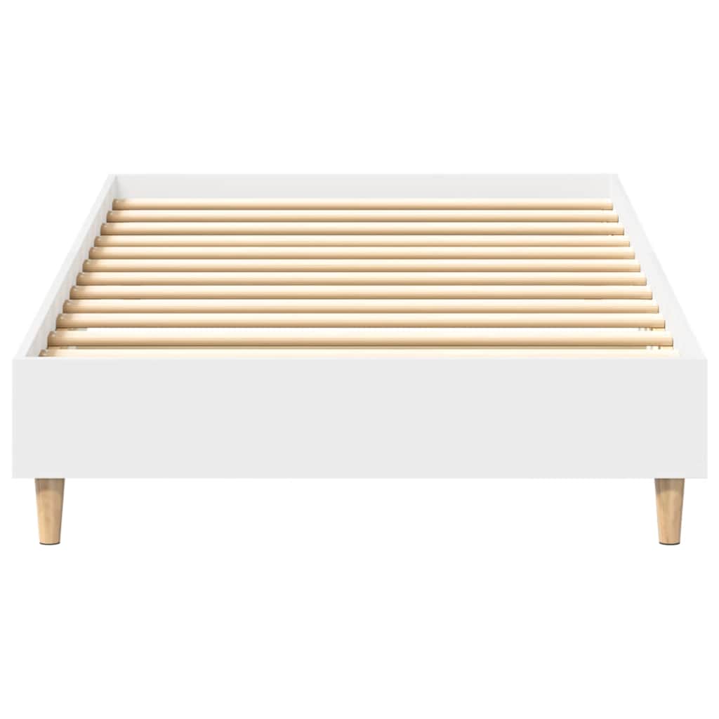 vidaXL Rama łóżka bez materaca Biała 90x190 cm Drewno klejone