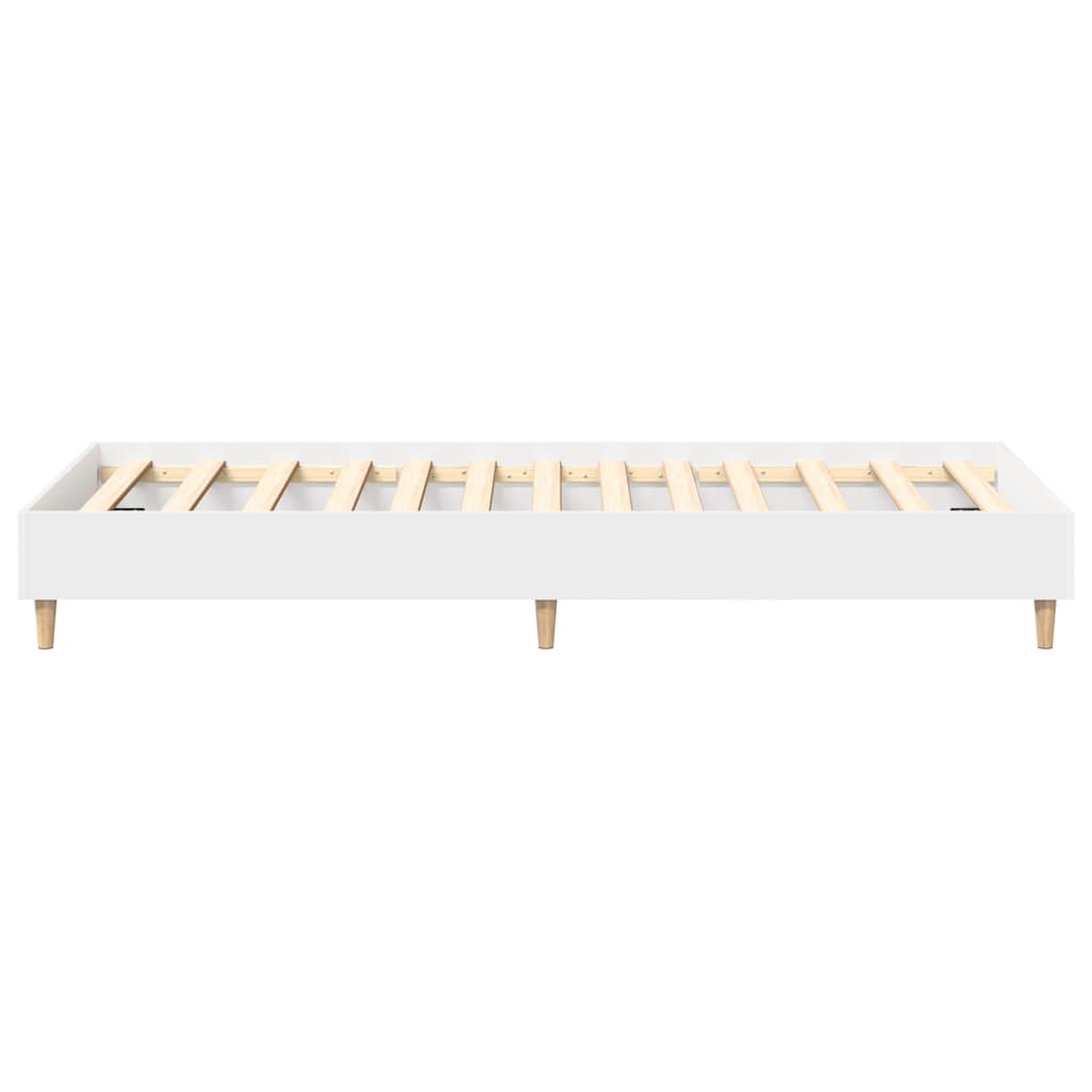 vidaXL Rama łóżka bez materaca Biała 90x190 cm Drewno klejone
