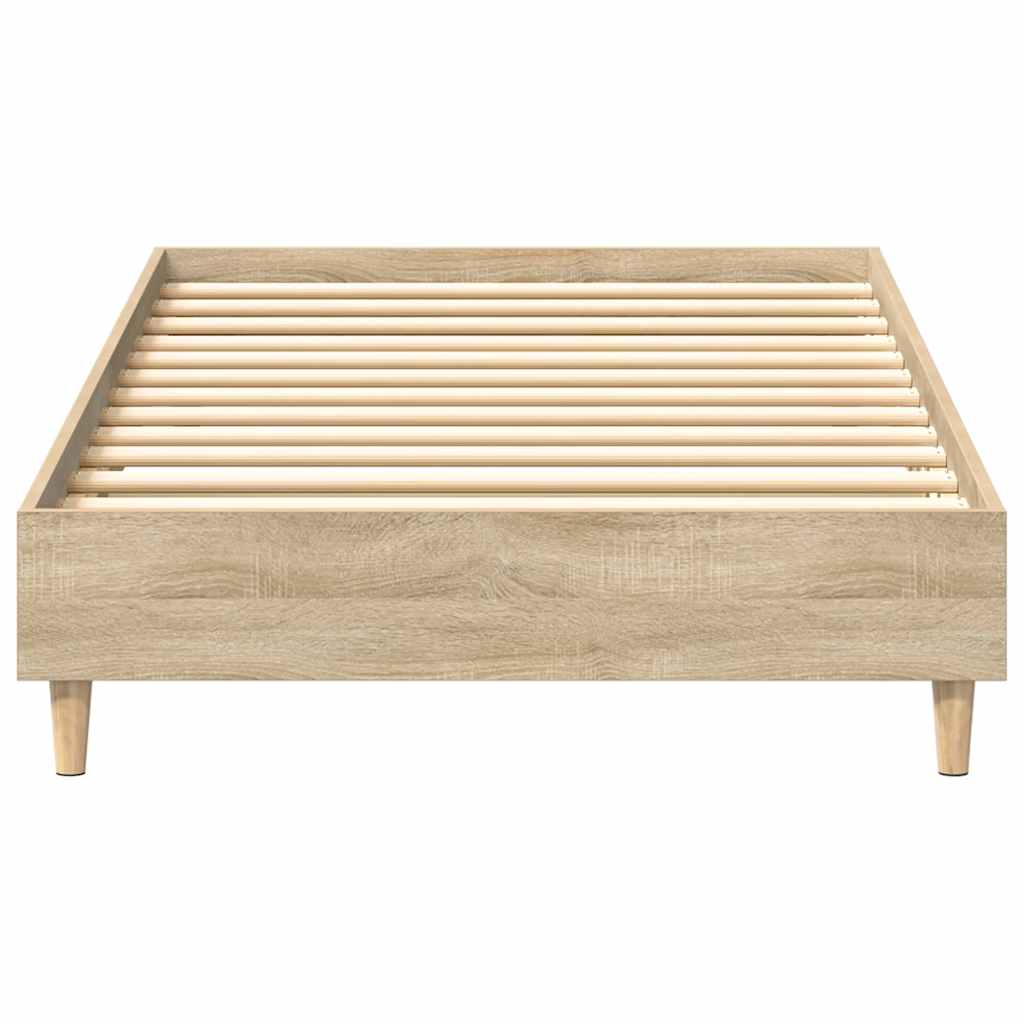 vidaXL Rama łóżka bez materaca Dąb Sonoma 90x190 cm Drewno klejone