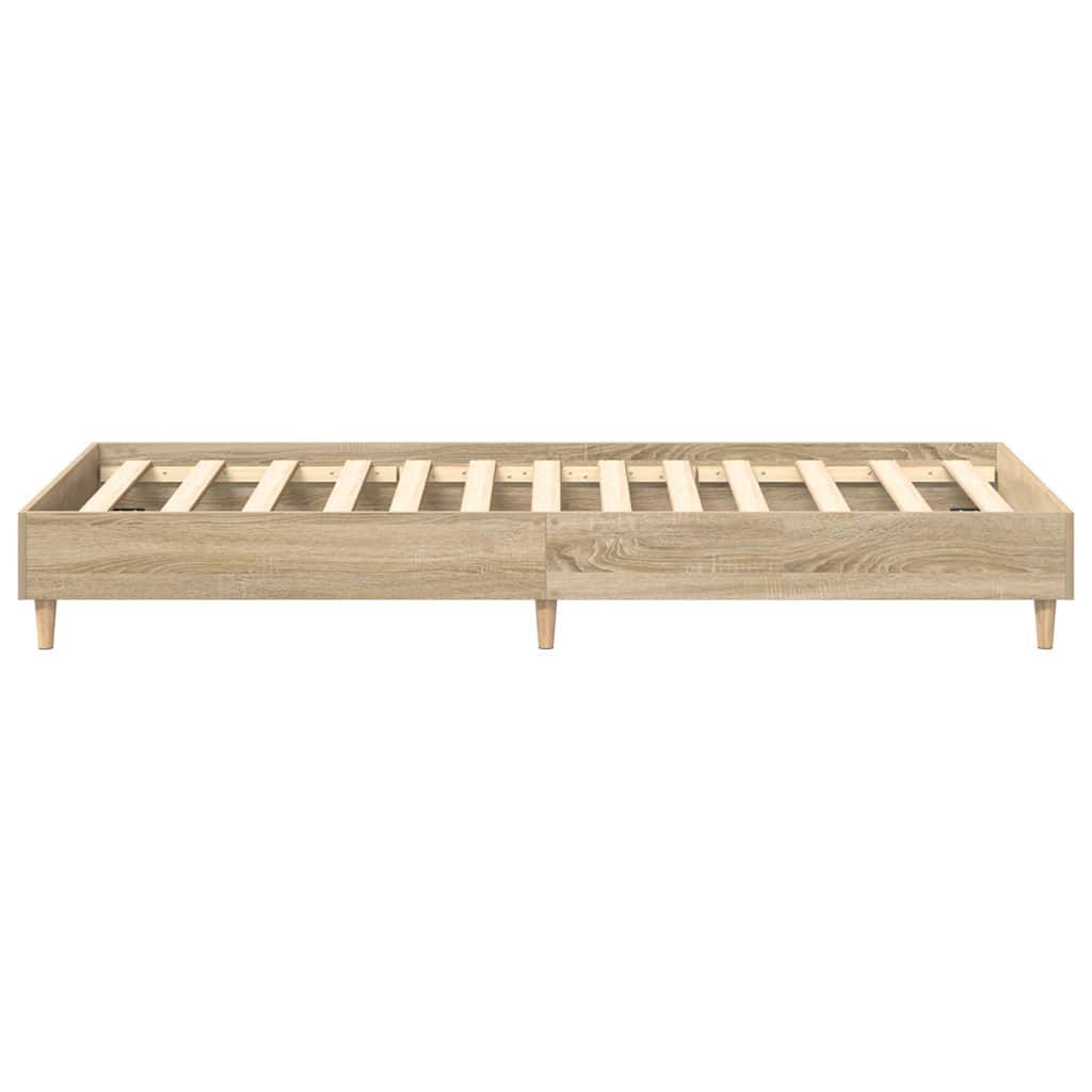 vidaXL Rama łóżka bez materaca Dąb Sonoma 90x190 cm Drewno klejone