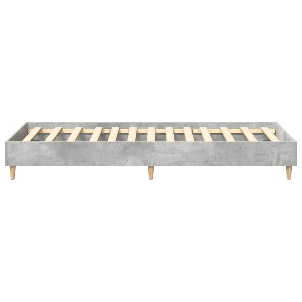 vidaXL Rama łóżka bez materaca Betonowa szarość 90x190 cm