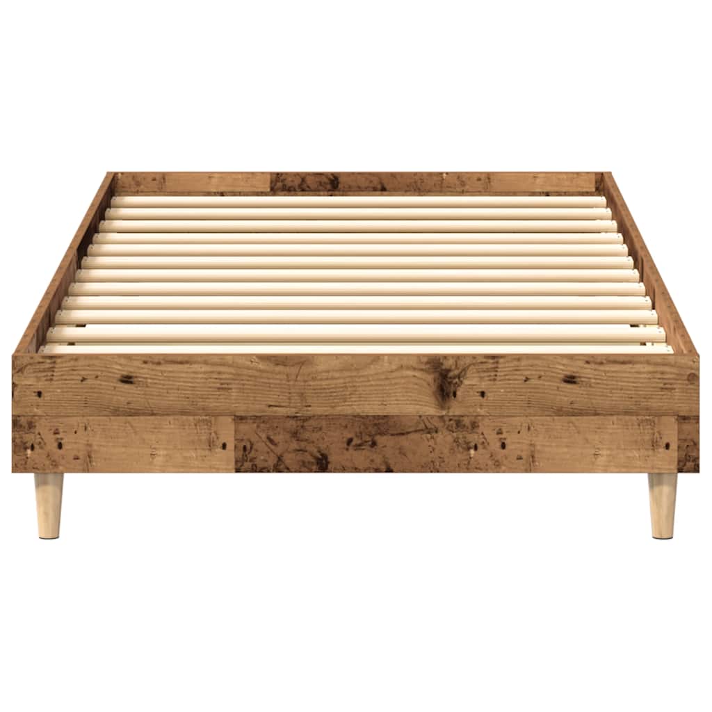 vidaXL Rama łóżka bez materaca Stare drewno 90x190 cm Drewno klejone