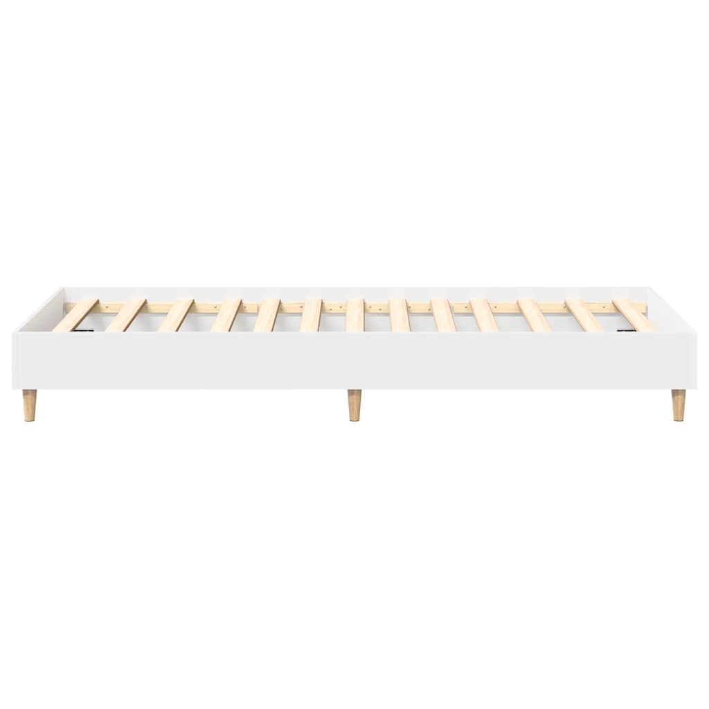 vidaXL Rama łóżka bez materaca Biała 75x190 cm Drewno klejone