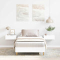 vidaXL Rama łóżka bez materaca Biała 75x190 cm Drewno klejone