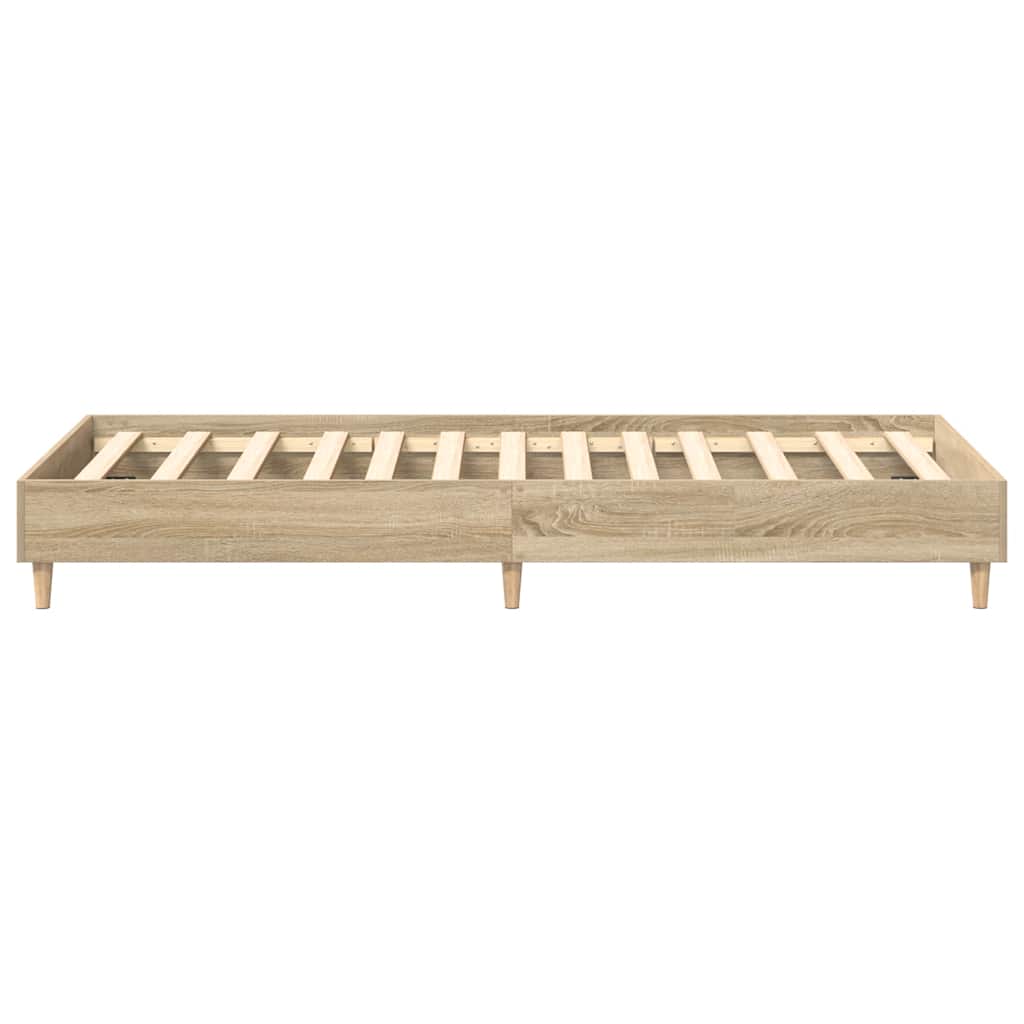 vidaXL Rama łóżka bez materaca Dąb Sonoma 75x190 cm Drewno klejone