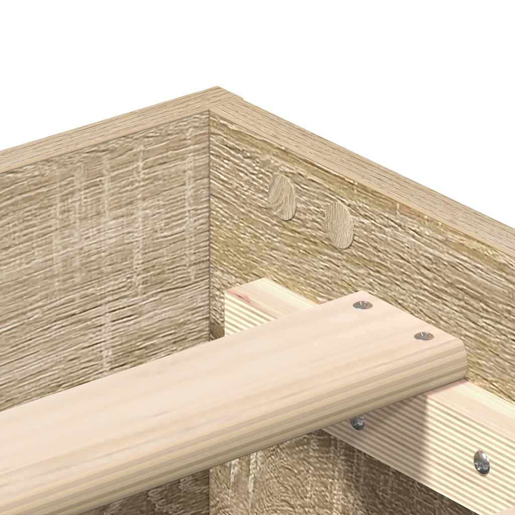 vidaXL Rama łóżka bez materaca Dąb Sonoma 75x190 cm Drewno klejone