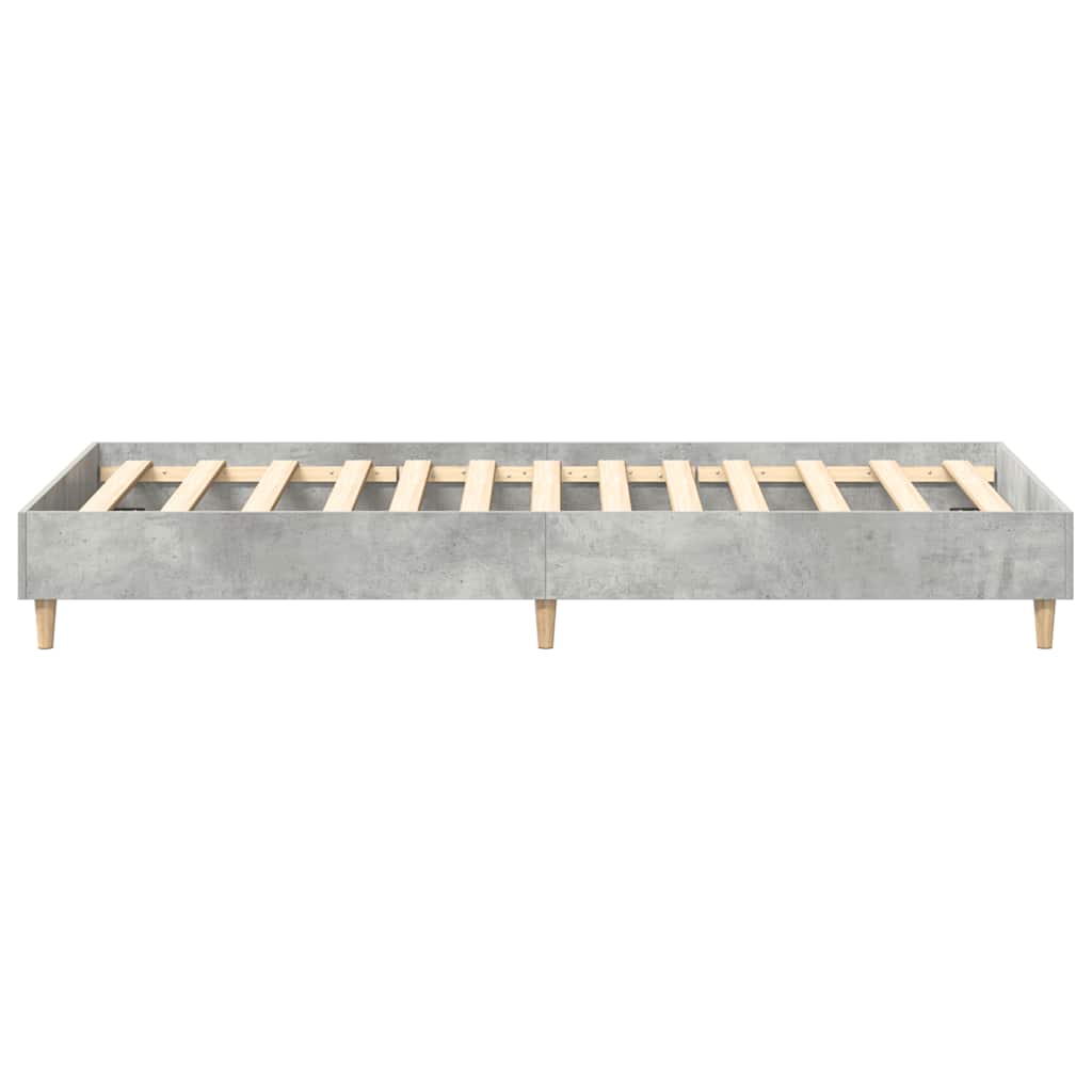 vidaXL Rama łóżka bez materaca Betonowa szarość 75x190 cm