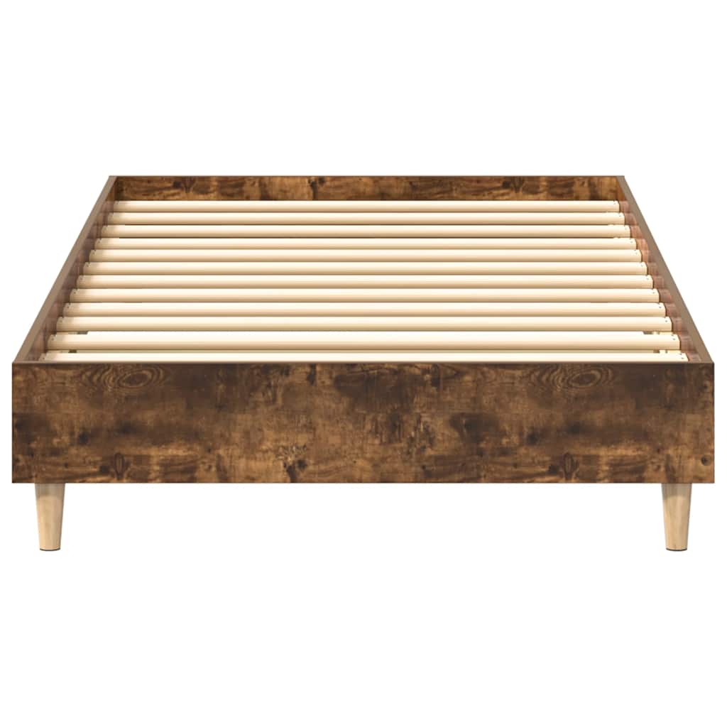 vidaXL Rama łóżka bez materaca dąb wędzony 75x190 cm drewno klejone