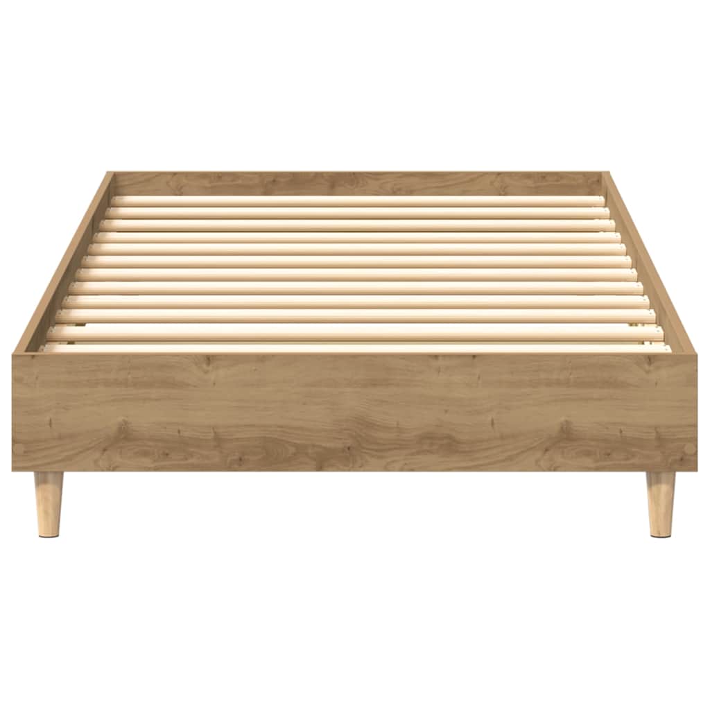 vidaXL Rama łóżka bez materaca Artisan Oak 75x190 cm Drewno klejone