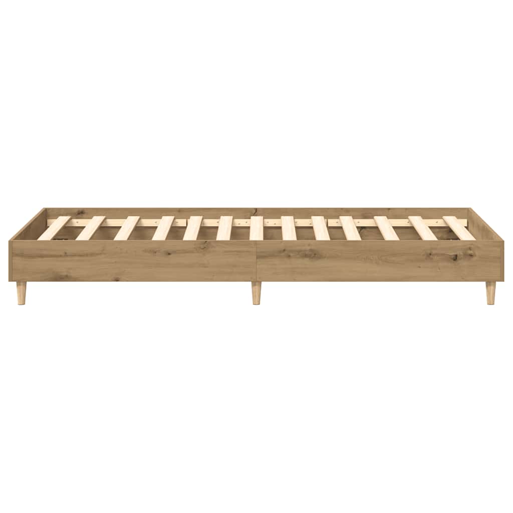 vidaXL Rama łóżka bez materaca Artisan Oak 75x190 cm Drewno klejone