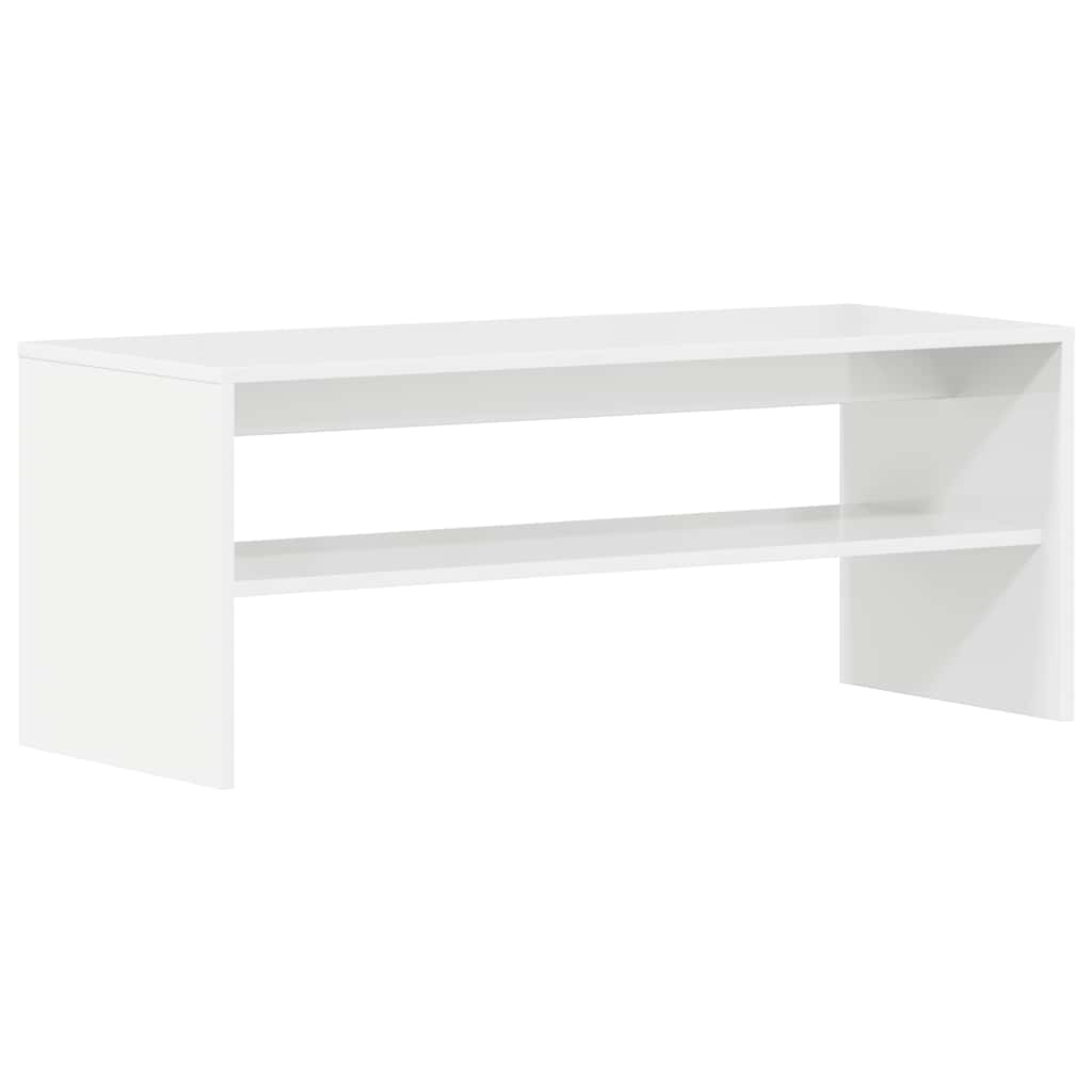 vidaXL Szafka pod TV, biała, wysoki połysk, 100x40x40cm, płyta wiórowa