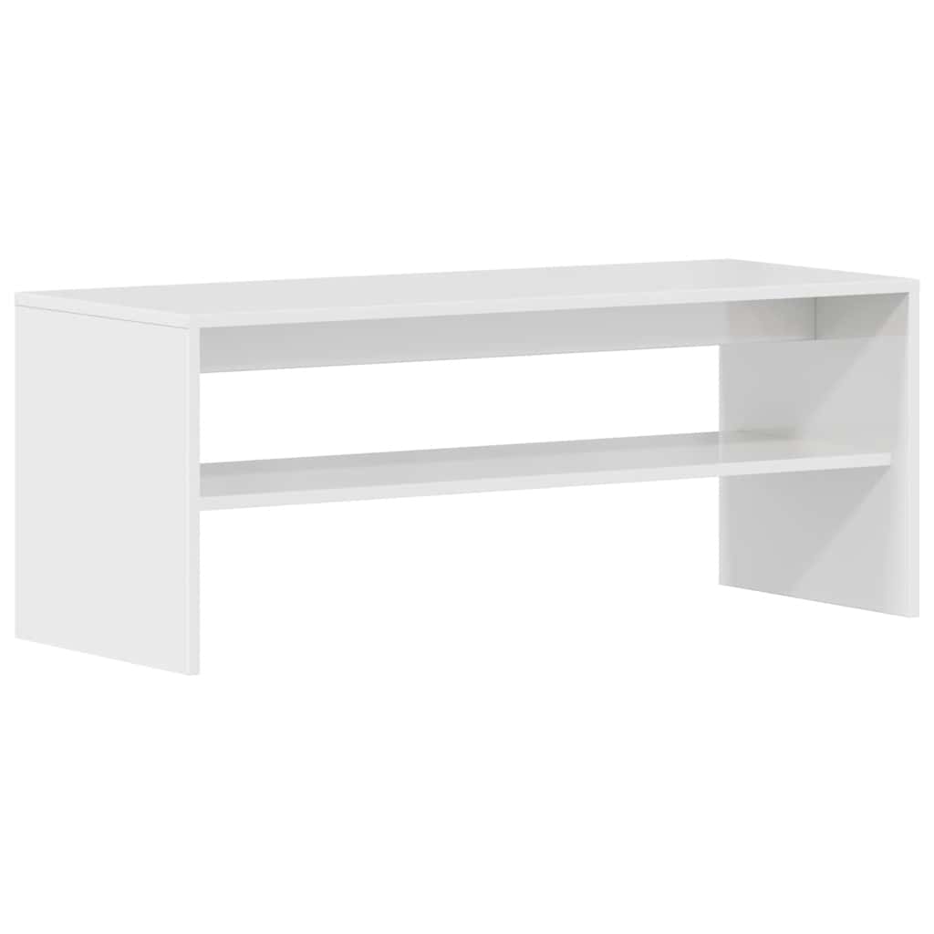 vidaXL Szafka pod TV, biała, wysoki połysk, 100x40x40cm, płyta wiórowa