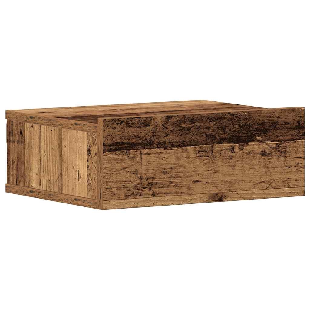 vidaXL Pływająca szafka nocna Stare drewno 40x32x15 cm Drewno klejone