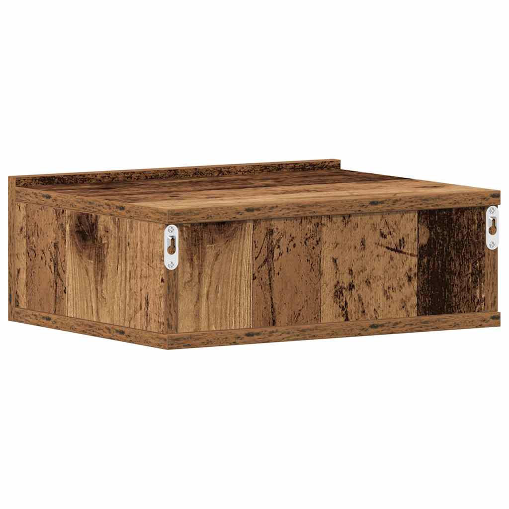 vidaXL Pływająca szafka nocna Stare drewno 40x32x15 cm Drewno klejone