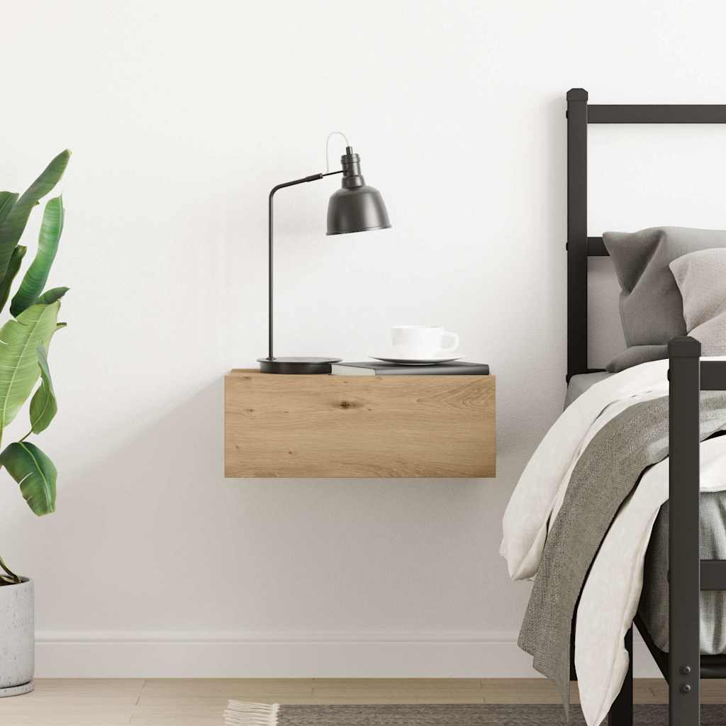 vidaXL Pływająca szafka nocna Artisan Oak 40x32x15 cm Drewno klejone