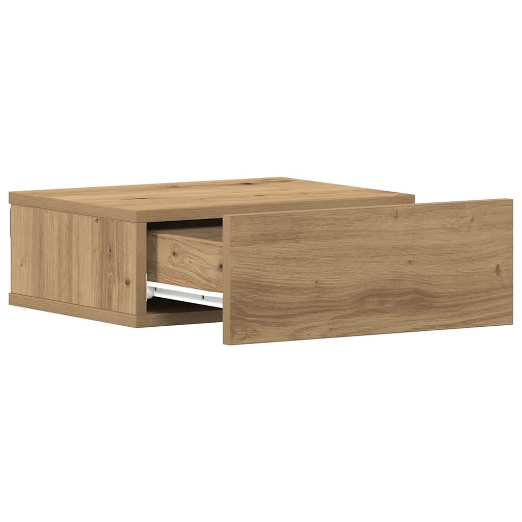 vidaXL Pływająca szafka nocna Artisan Oak 40x32x15 cm Drewno klejone