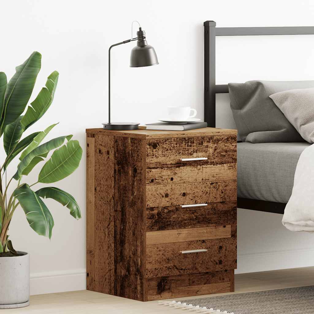 vidaXL Szafka nocna Stare drewno 38x35x55 cm Drewno klejone