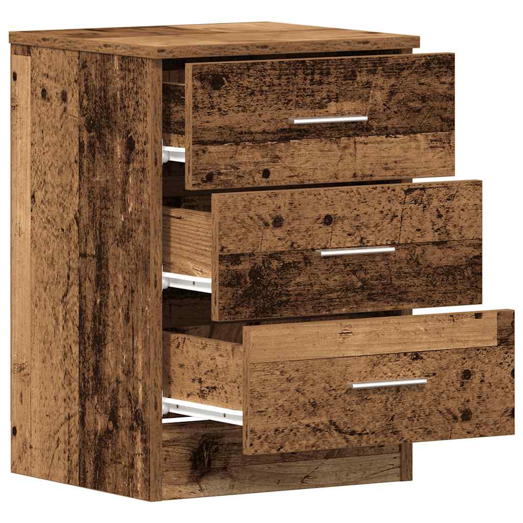vidaXL Szafka nocna Stare drewno 38x35x55 cm Drewno klejone