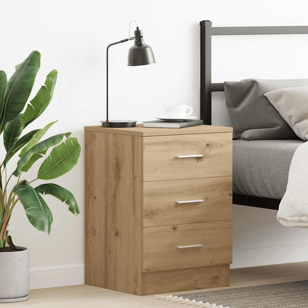 vidaXL Szafka nocna Artisan Oak 38x35x55 cm Drewno klejone