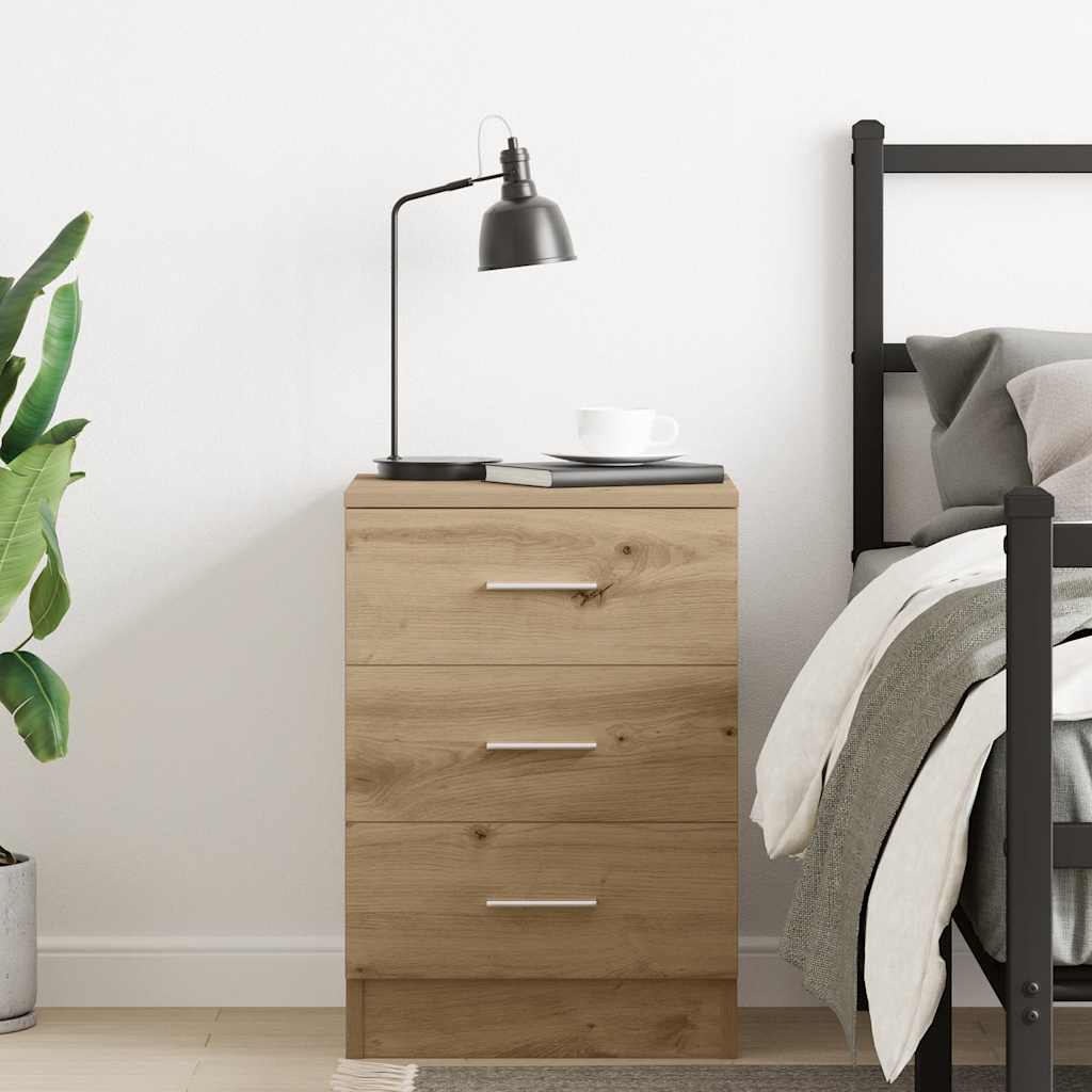 vidaXL Szafka nocna Artisan Oak 38x35x55 cm Drewno klejone