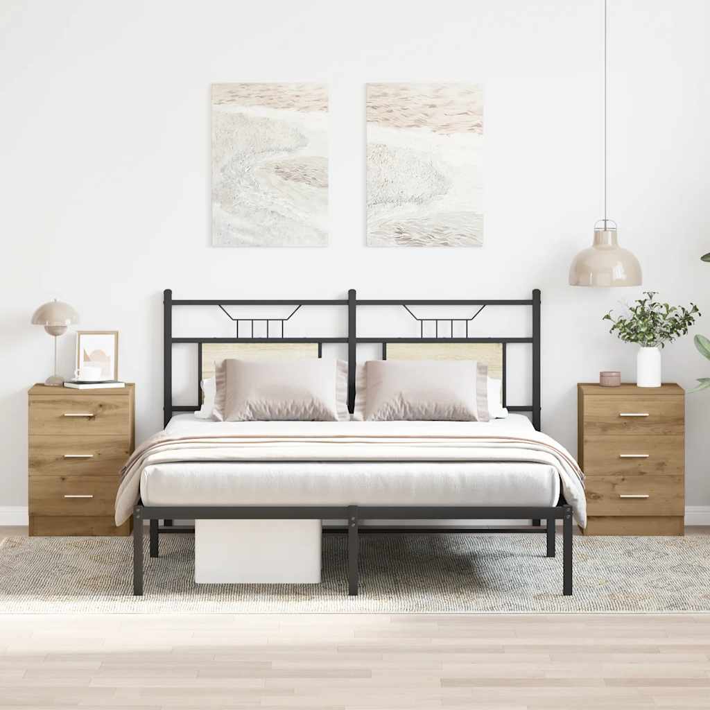 vidaXL Szafki nocne 2 szt. Dąb rzemieślniczy 38x35x55cm Drewno klejone
