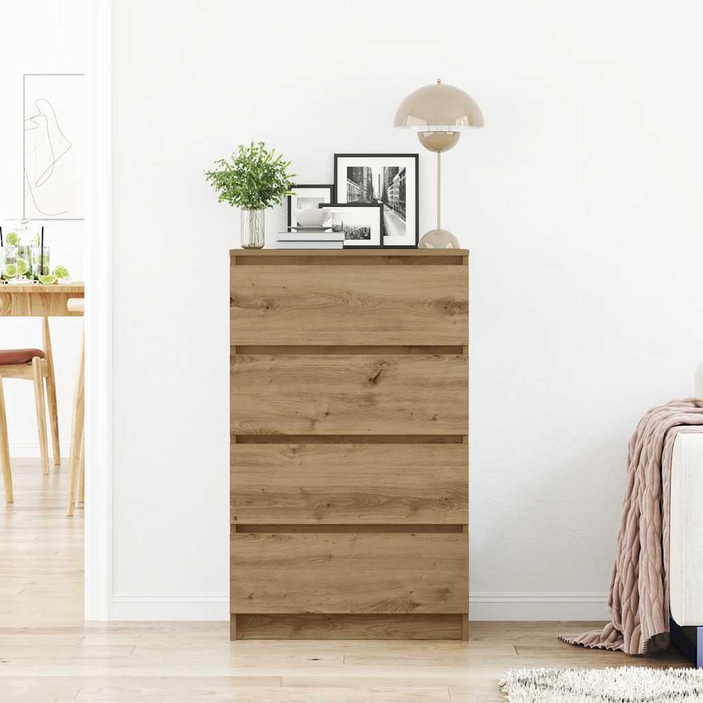 vidaXL Komoda Artisan Dąb 60x35x98,5 cm Drewno klejone