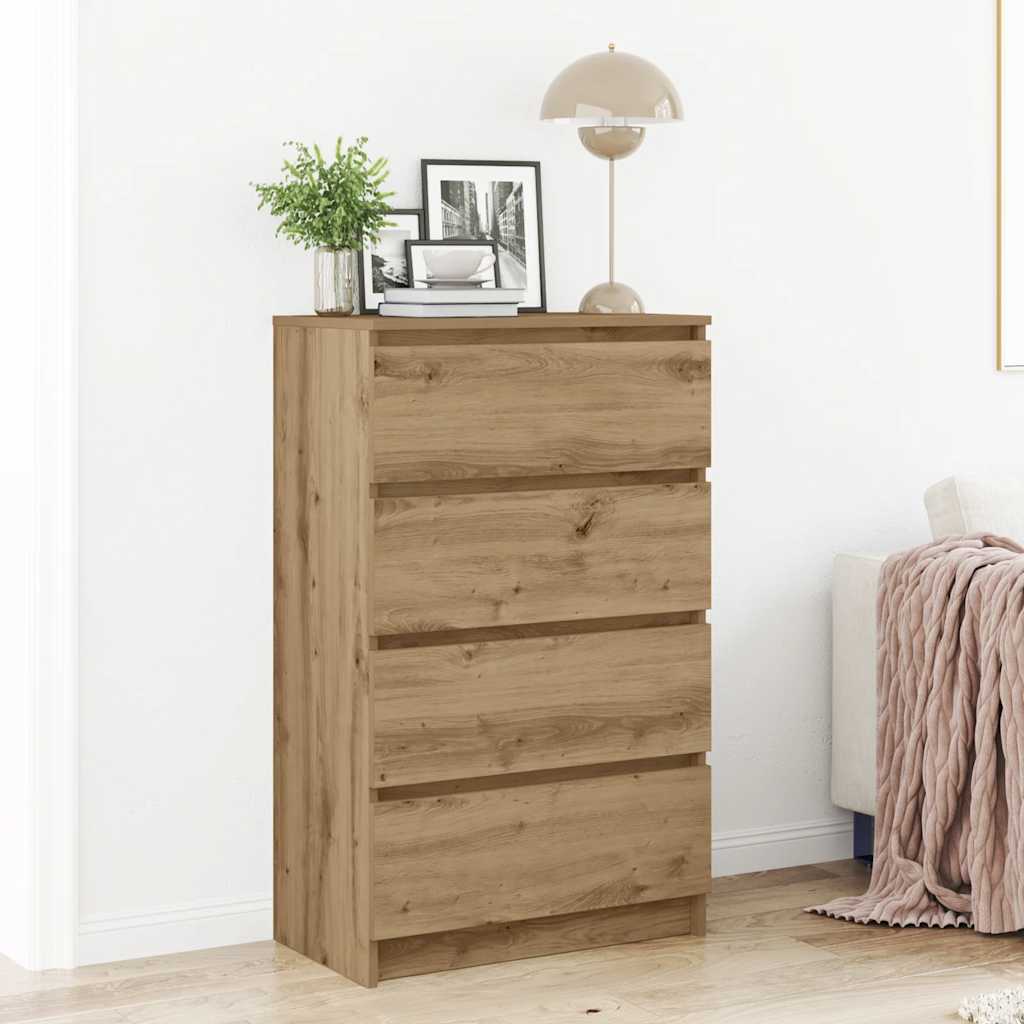 vidaXL Komoda Artisan Dąb 60x35x98,5 cm Drewno klejone