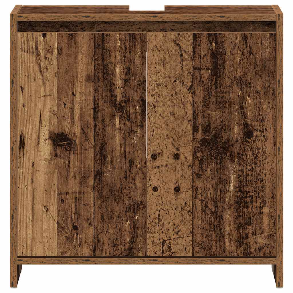 vidaXL Szafka pod umywalkę, stare drewno, 60x33x60 cm