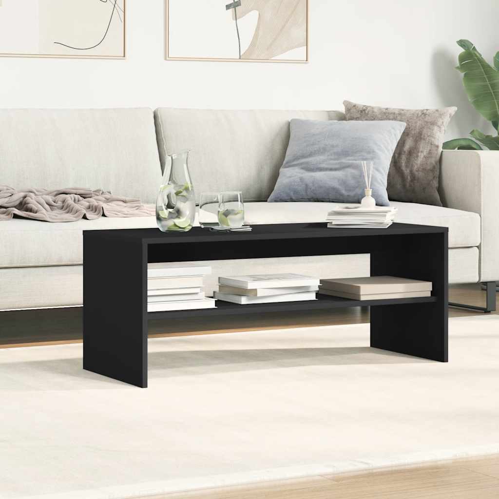 vidaXL Szafka pod TV, czarna, 100 x 40 x 40 cm, płyta wiórowa