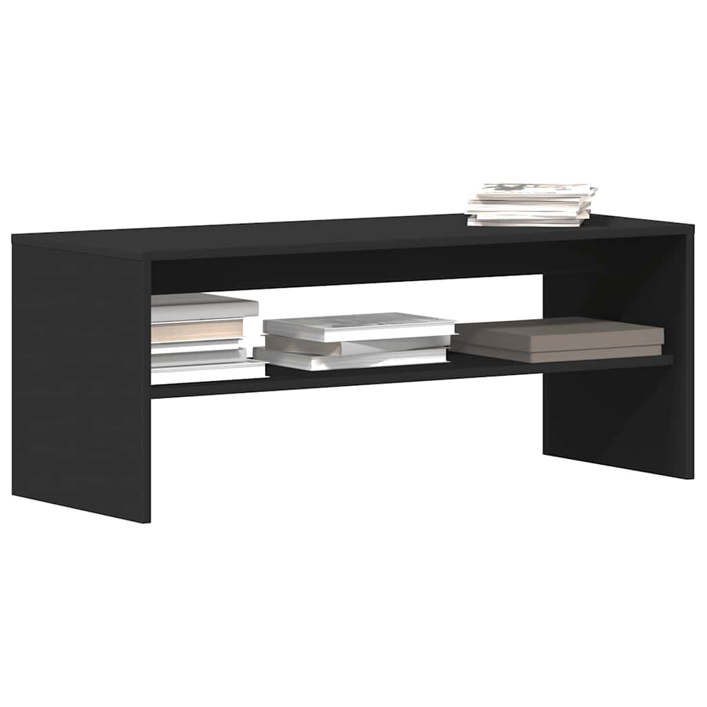 vidaXL Szafka pod TV, czarna, 100 x 40 x 40 cm, płyta wiórowa