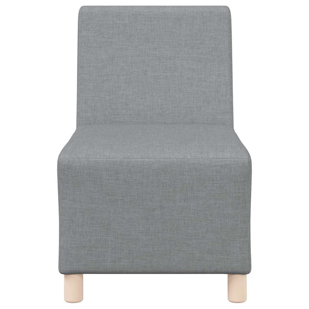 vidaXL Modułowa sofa bez podłokietników, jasnoszara, 55 cm, materiał