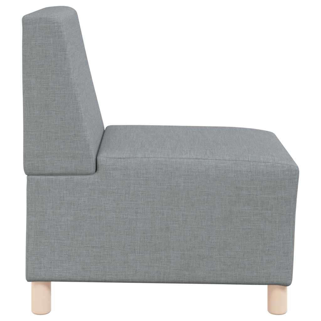 vidaXL Modułowa sofa bez podłokietników, jasnoszara, 55 cm, materiał