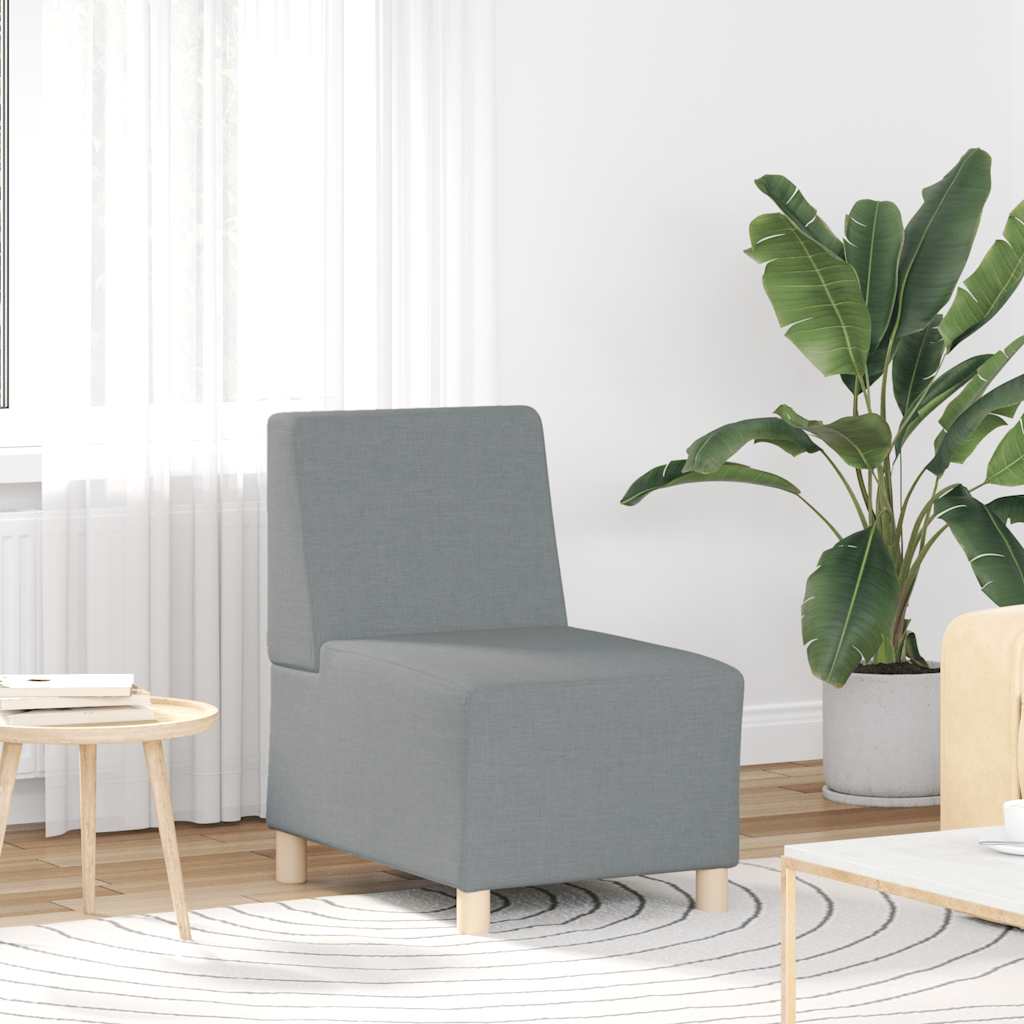 vidaXL Modułowa sofa bez podłokietników, jasnoszara, 55 cm, materiał