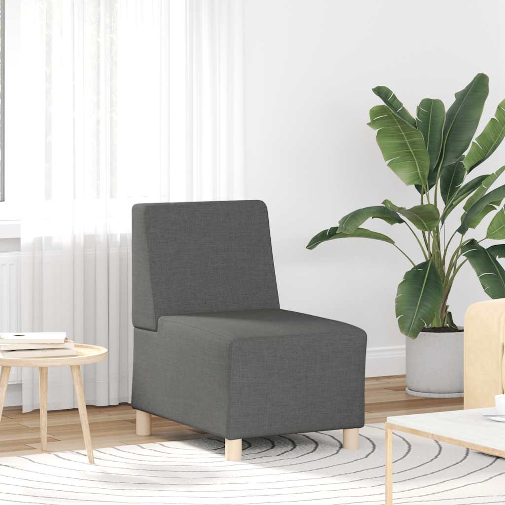 vidaXL Modułowa sofa bez podłokietników Ciemnoszara 55 cm Tkanina