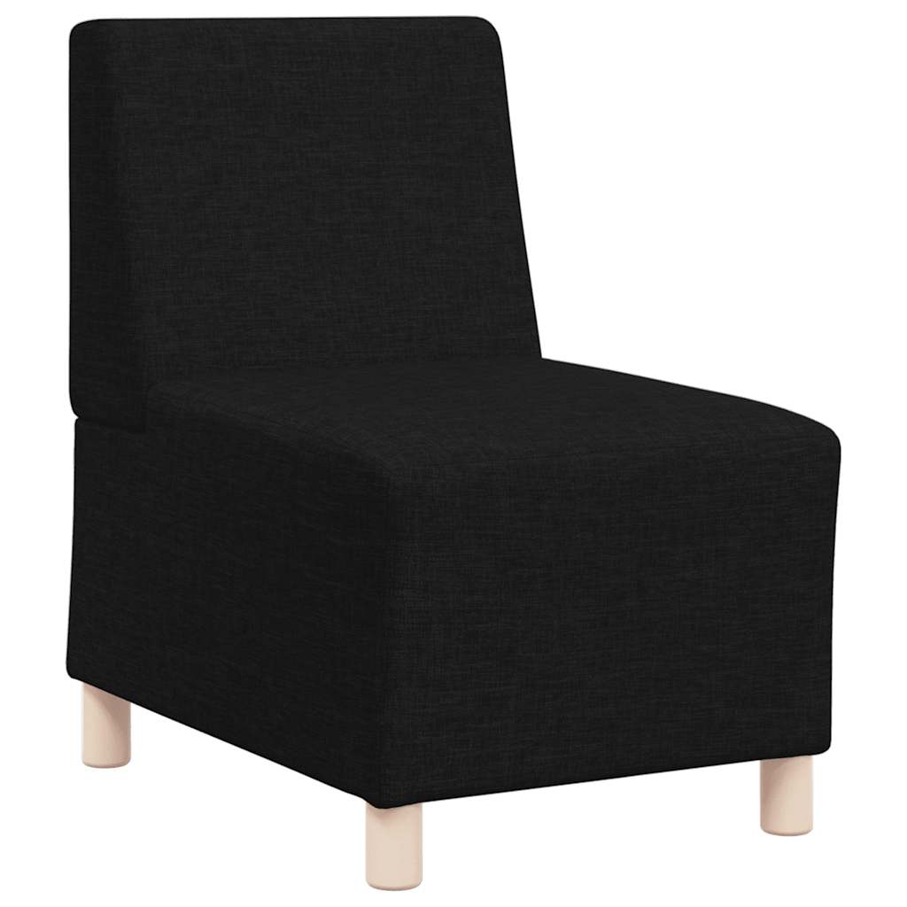 vidaXL Modułowa sofa bez podłokietników, czarna, 55 cm, materiał