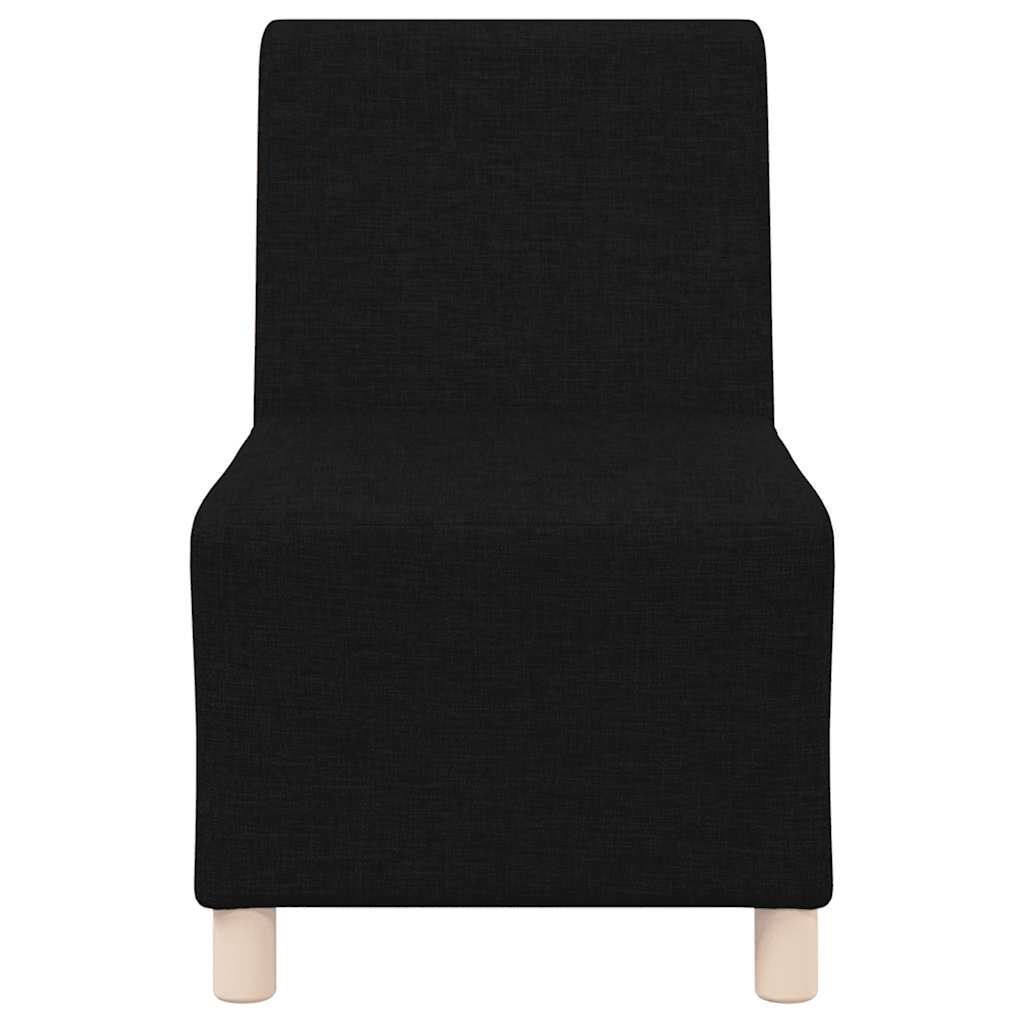 vidaXL Modułowa sofa bez podłokietników, czarna, 55 cm, materiał