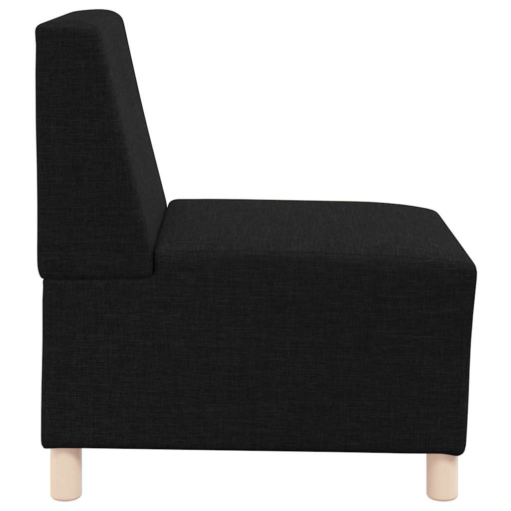 vidaXL Modułowa sofa bez podłokietników, czarna, 55 cm, materiał