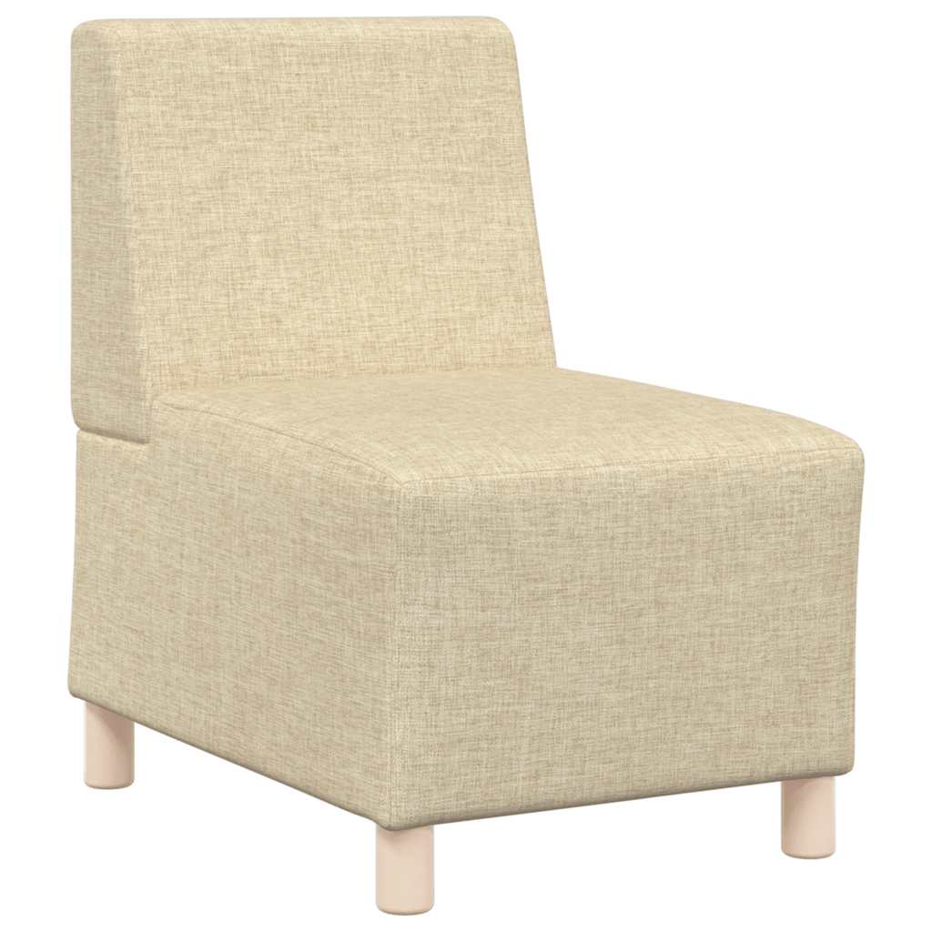 vidaXL Modułowa sofa bez podłokietników Kremowy tkanina