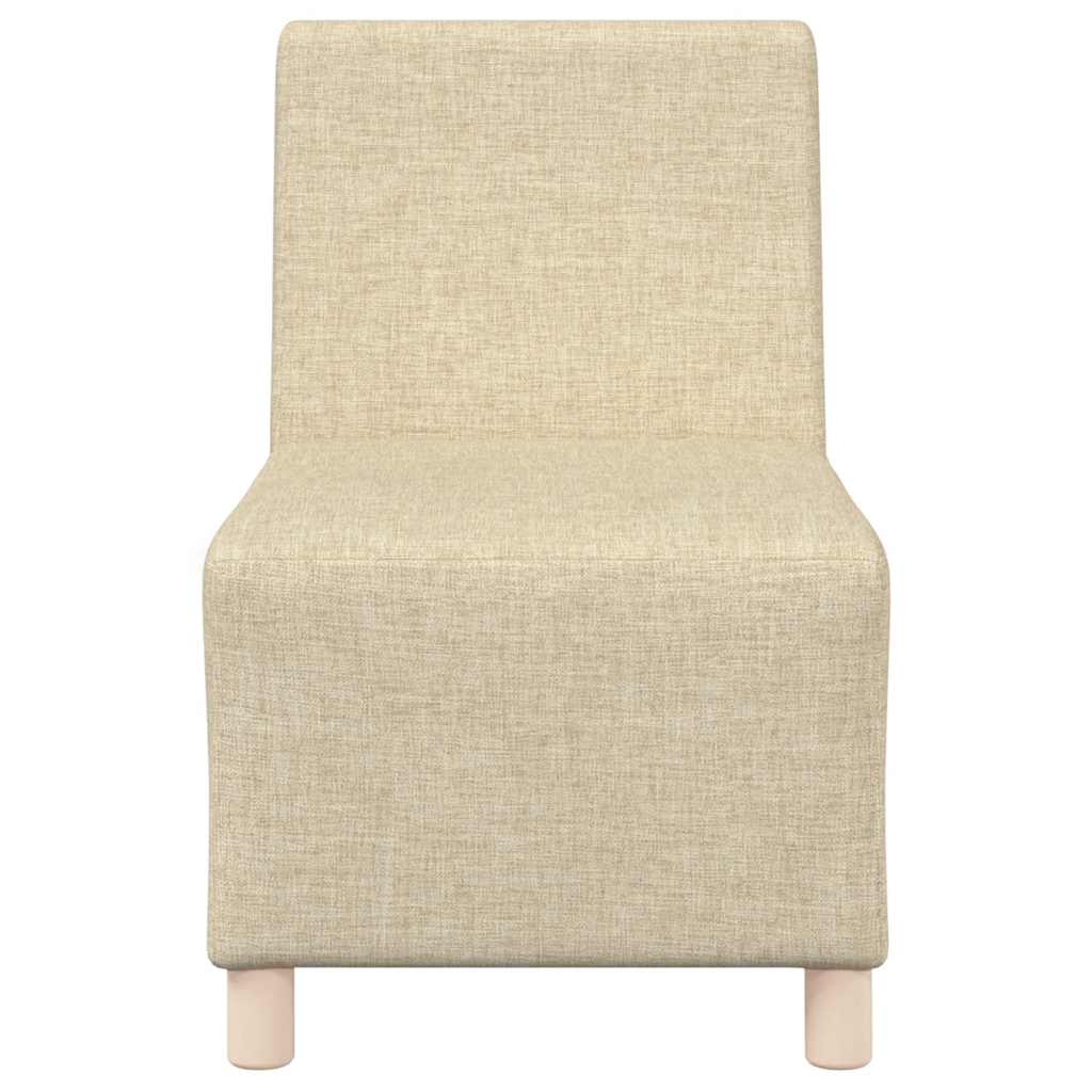vidaXL Modułowa sofa bez podłokietników Kremowy tkanina
