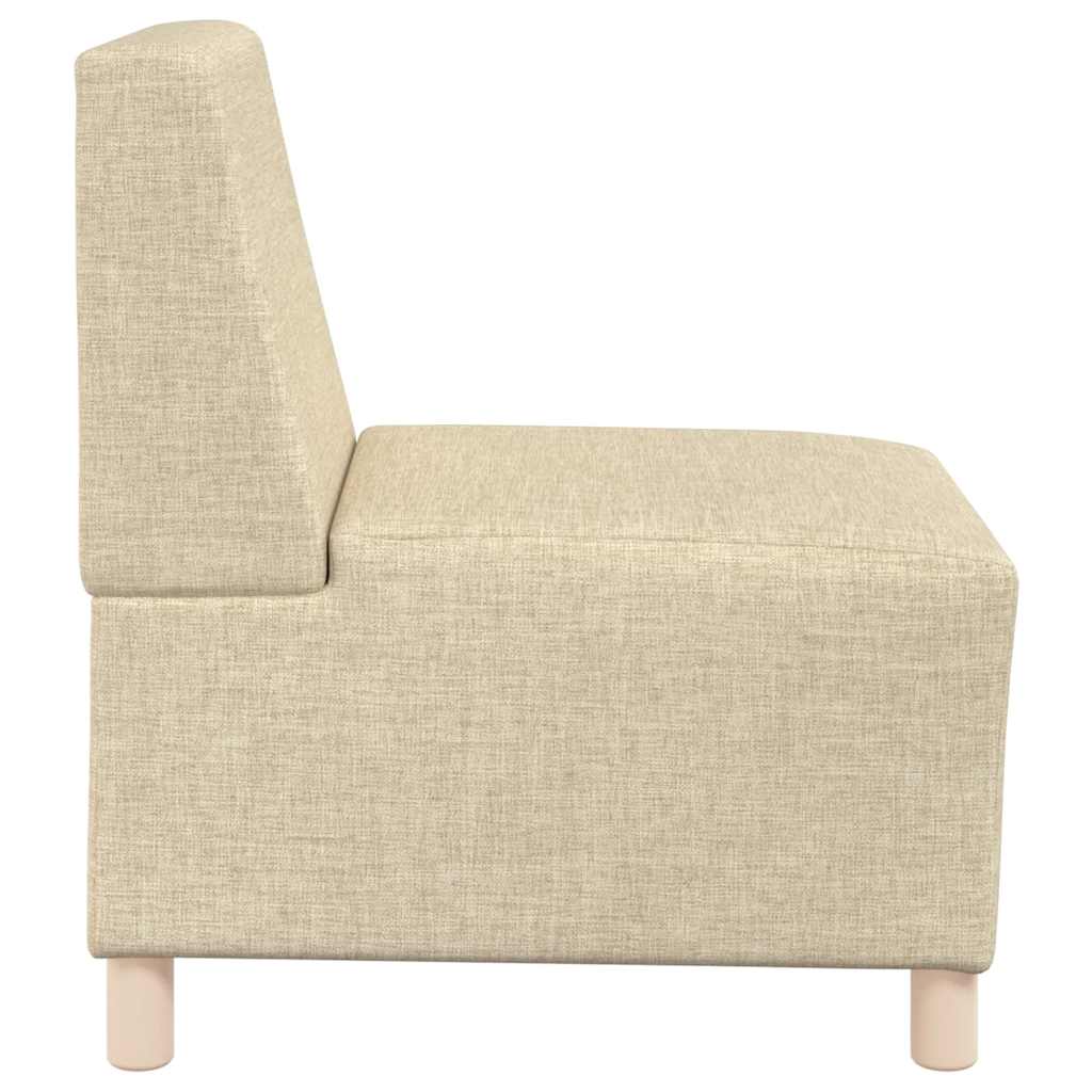 vidaXL Modułowa sofa bez podłokietników Kremowy tkanina