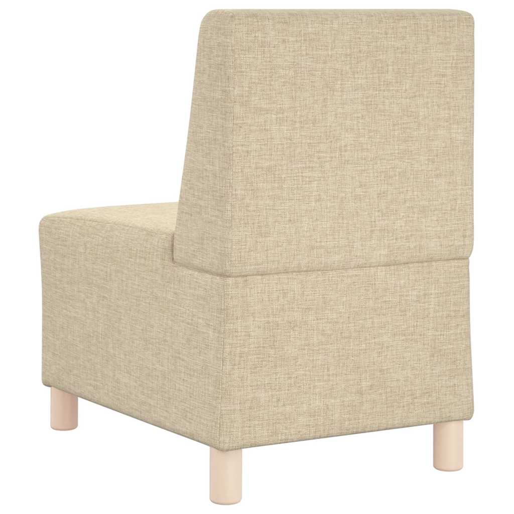 vidaXL Modułowa sofa bez podłokietników Kremowy tkanina