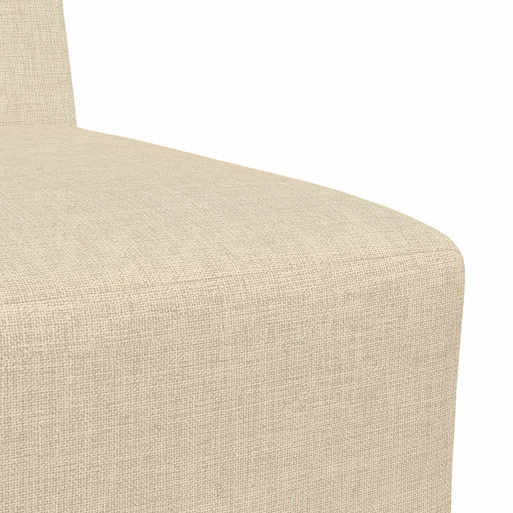 vidaXL Modułowa sofa bez podłokietników Kremowy tkanina